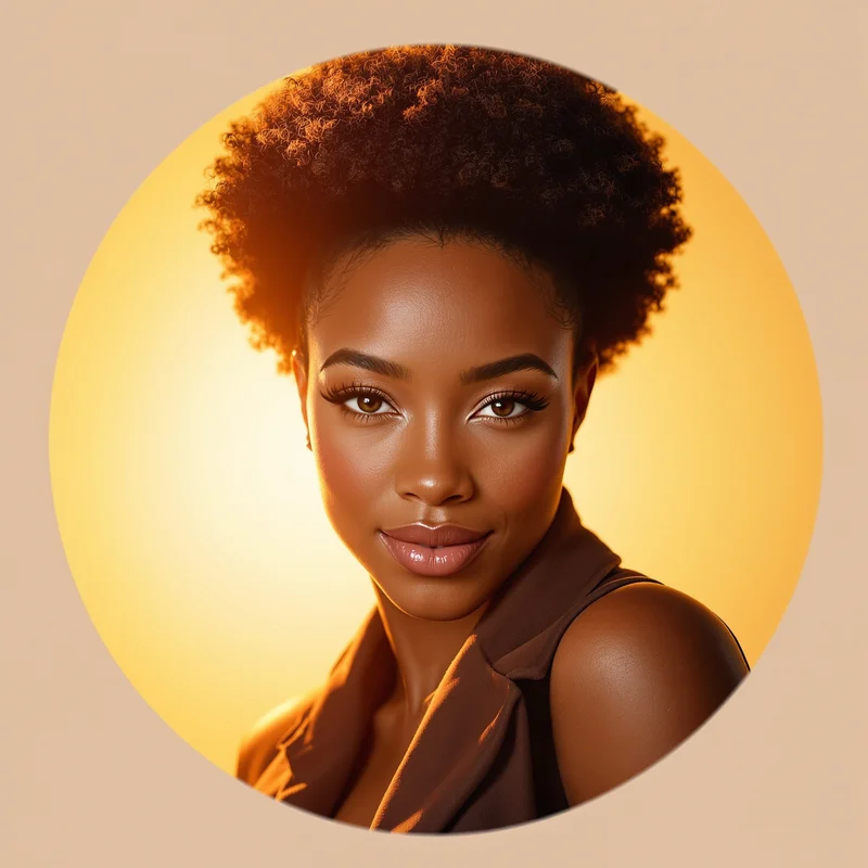 Black Girl avatar portrait with strong identity and warmth