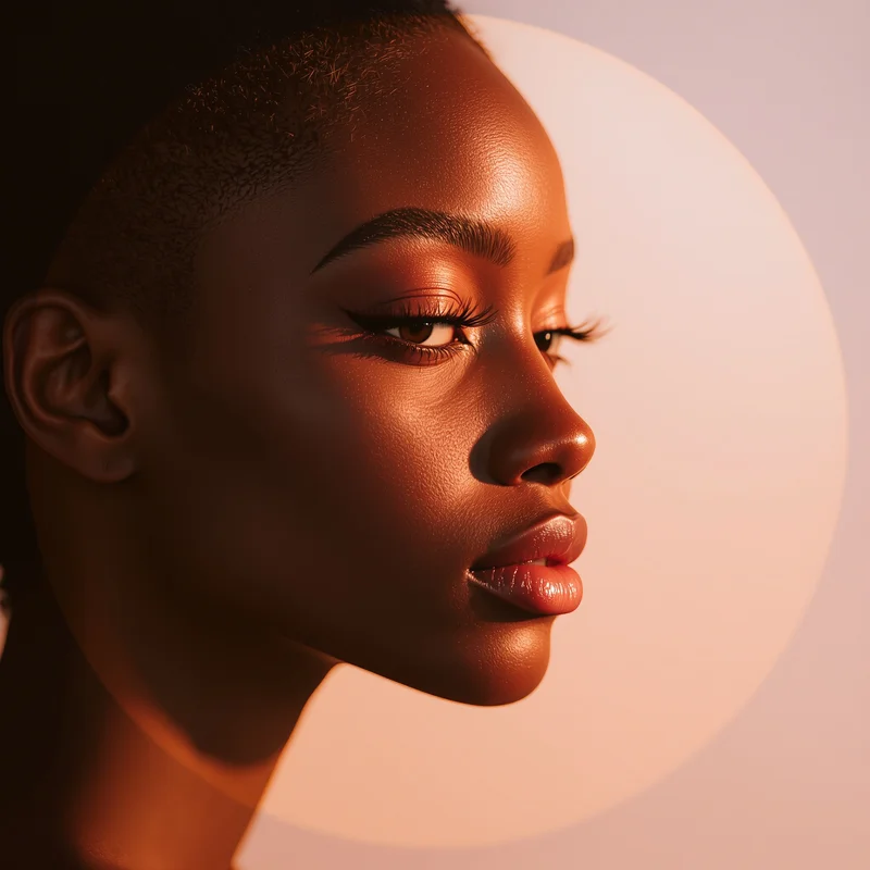 Black Girl avatar profile image with confident expression