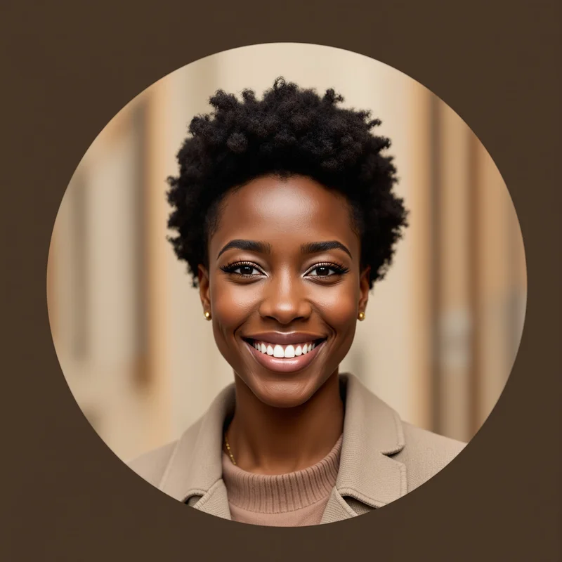 Black Girl avatar profile image with confident expression