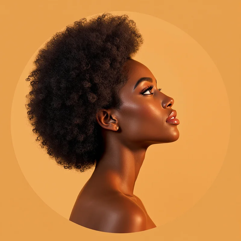 Black Girl avatar profile image with confident expression