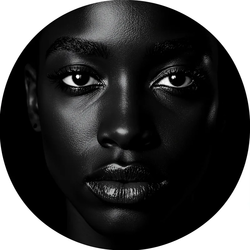 Black PFP with dark tones and strong identity focus