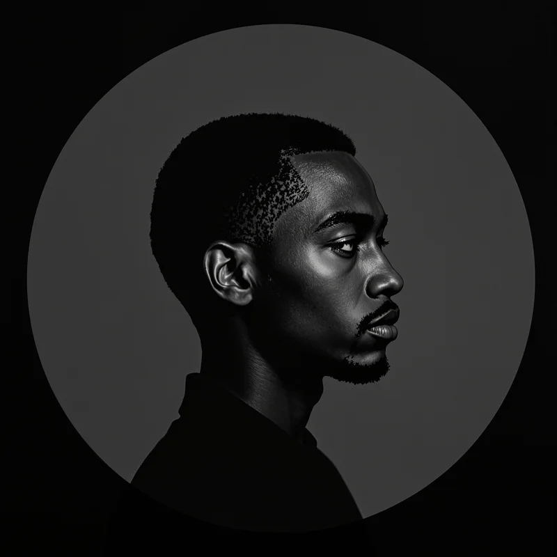 Black PFP with dark tones and strong identity focus