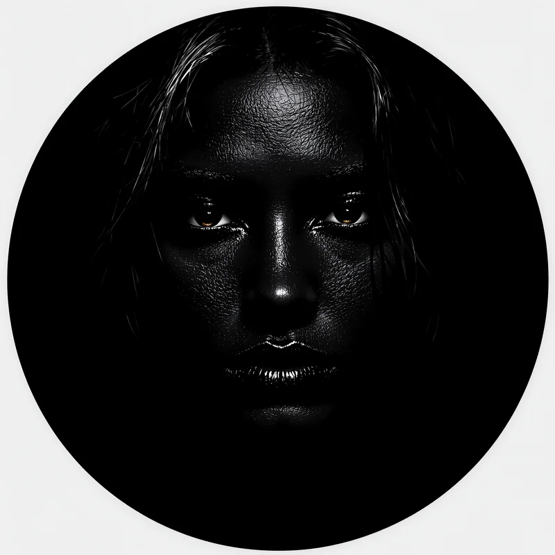 Black PFP avatar with minimal identity and strong contrast