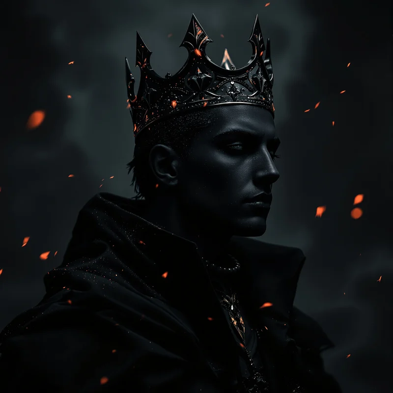 Black crown PFP with elite dark aura