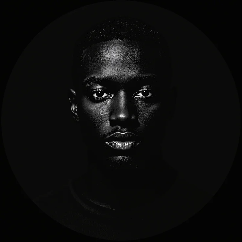 Black avatar portrait with minimal aesthetic and clarity