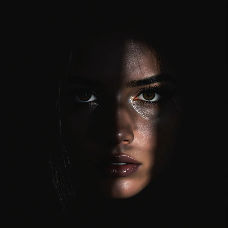 Black avatar profile image with clean composition and clarity