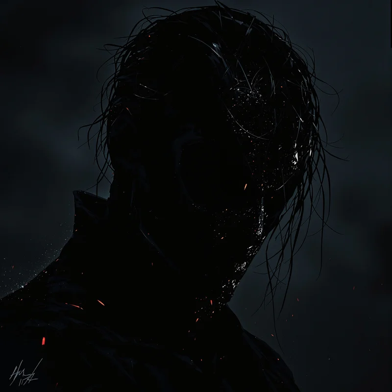 Black villain PFP with calm emotional dominance