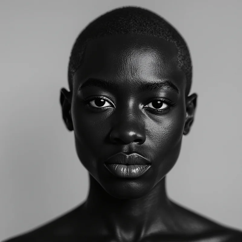 Black PFP avatar with minimal identity and strong contrast