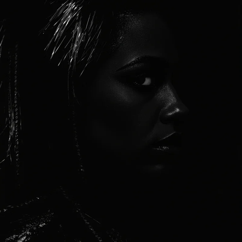 Black PFP avatar with minimal identity and strong contrast