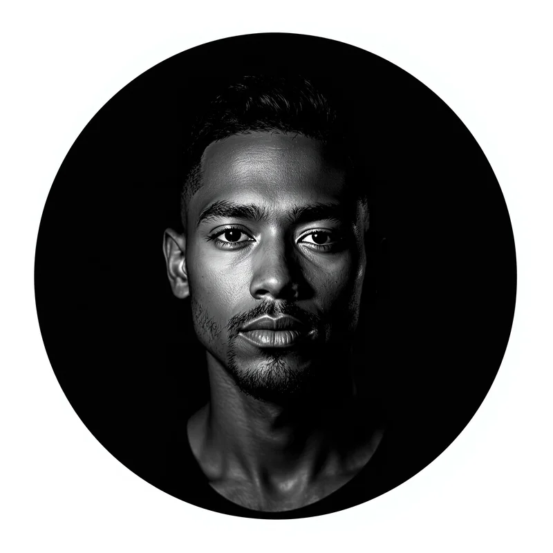 Black profile image optimized for contrast and recognition