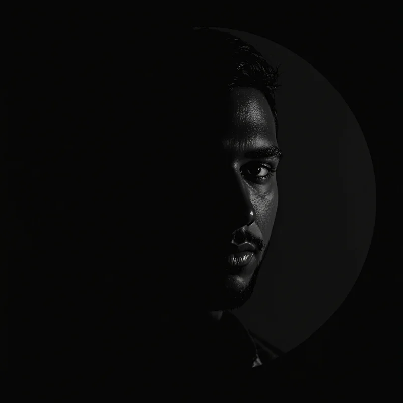 Black profile image optimized for contrast and recognition