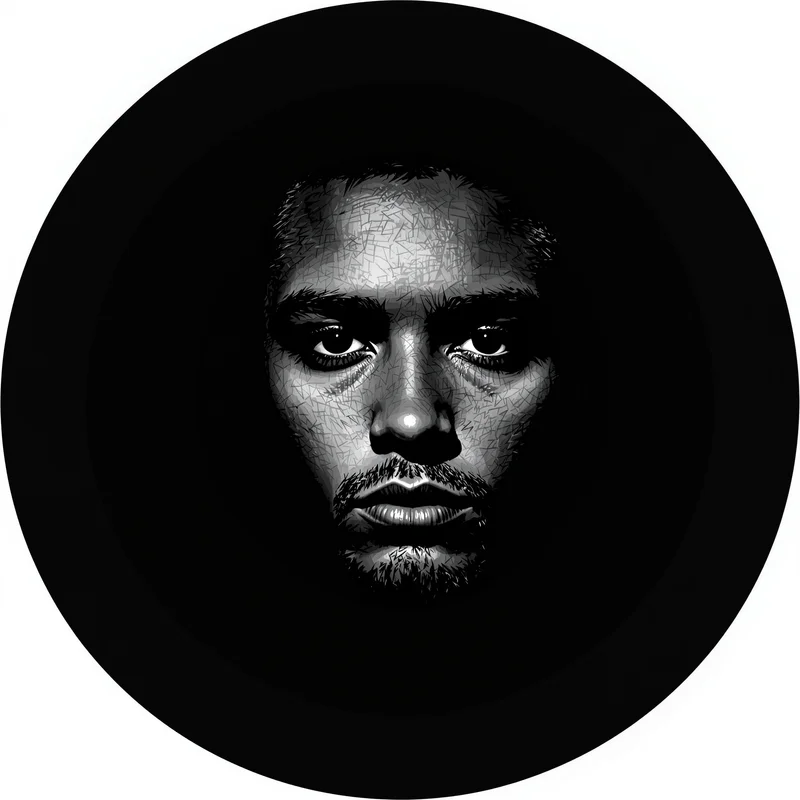 Black profile image optimized for contrast and recognition