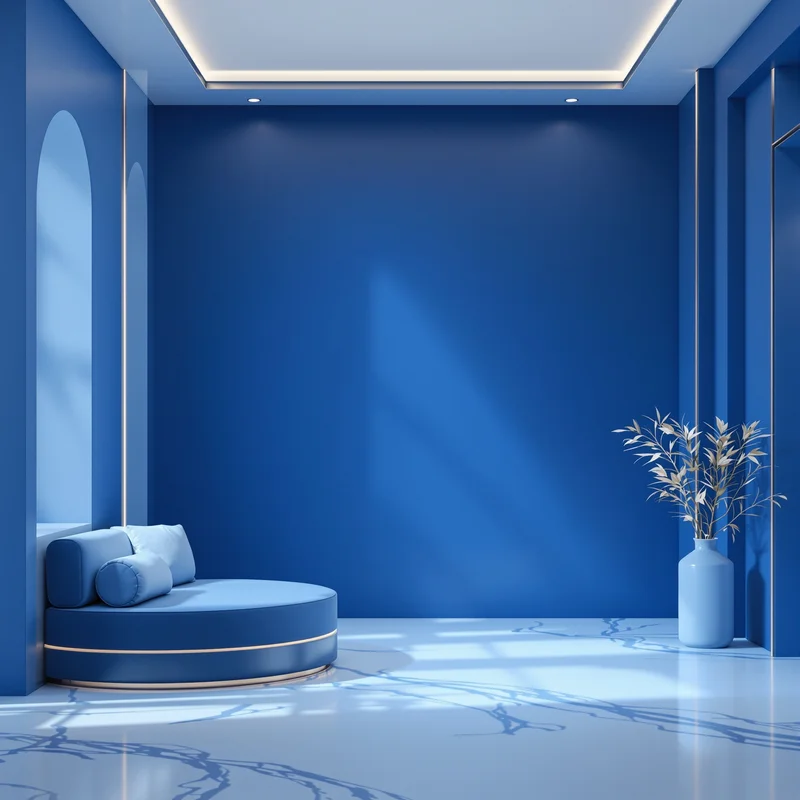 Luxury matte blue white background