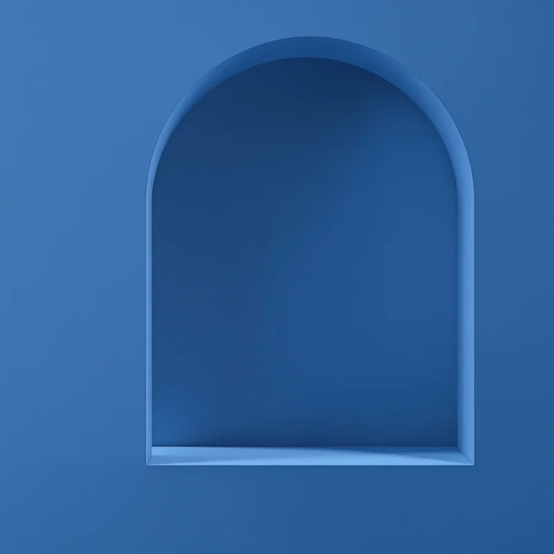 Blue Arch Niche Background