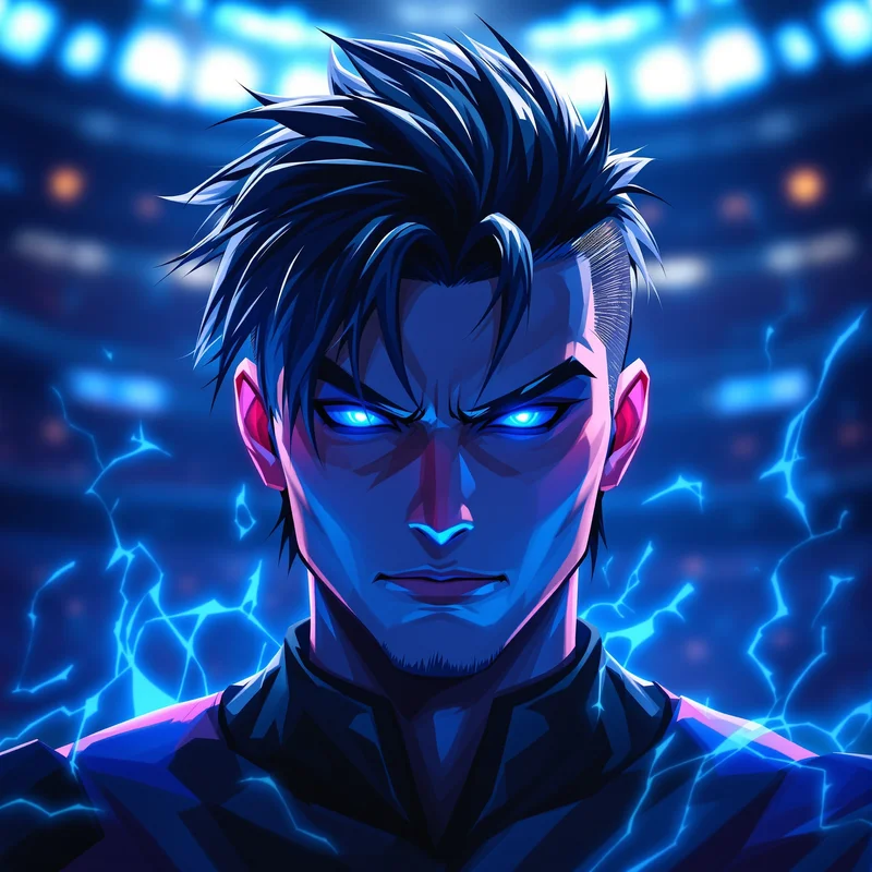 Blue Lock avatar profile image with competitive expression