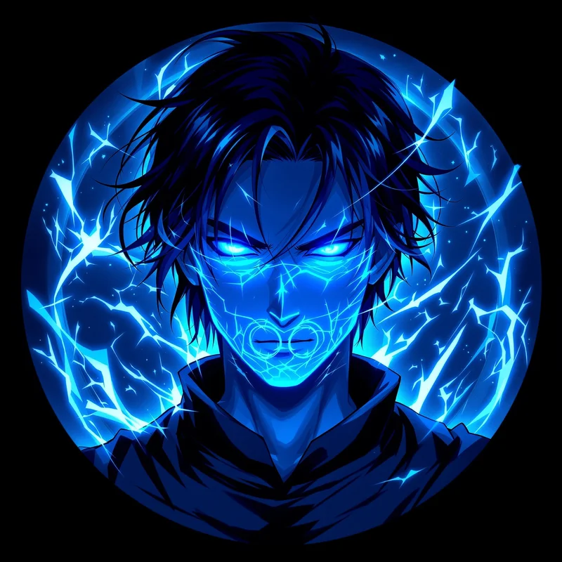Blue Lock avatar profile image with competitive expression