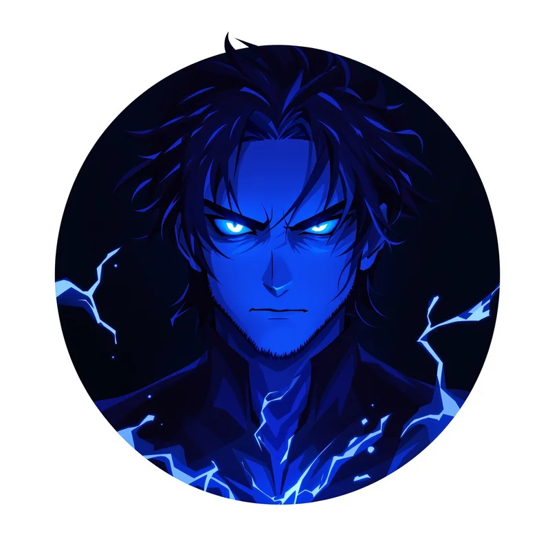 Blue Lock avatar profile image with competitive expression