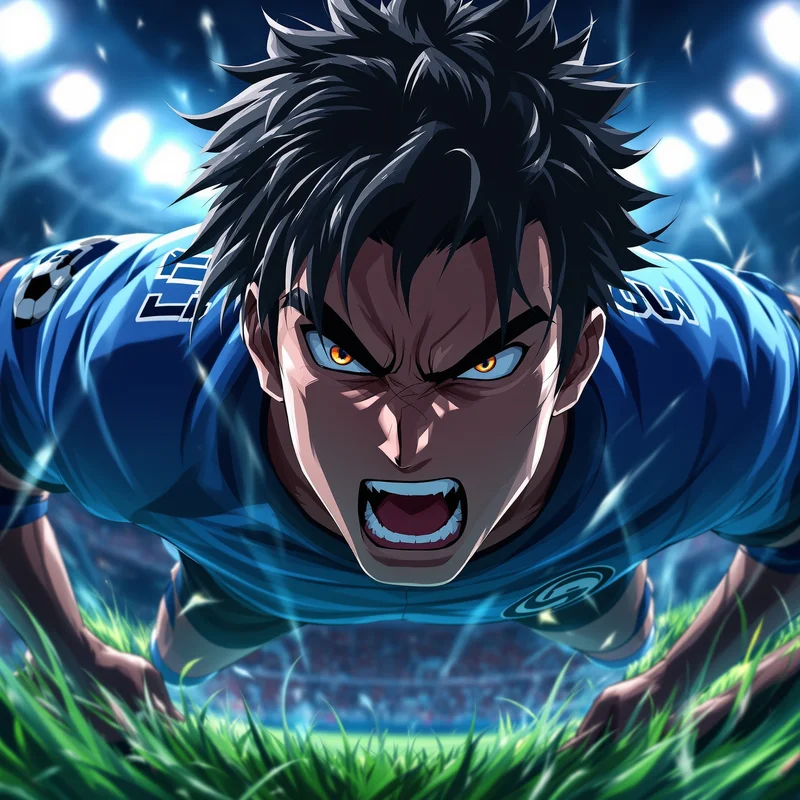 Blue Lock PFP avatar with intense striker identity