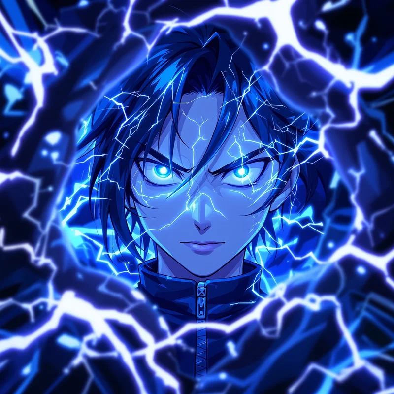 Blue Lock avatar profile image with competitive expression