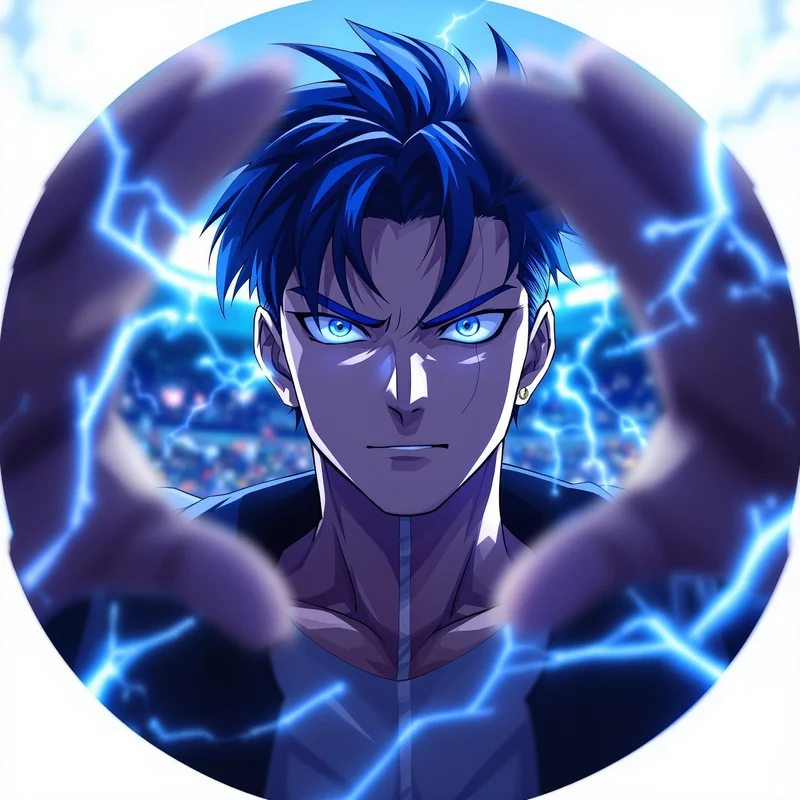 Blue Lock avatar profile image with competitive expression