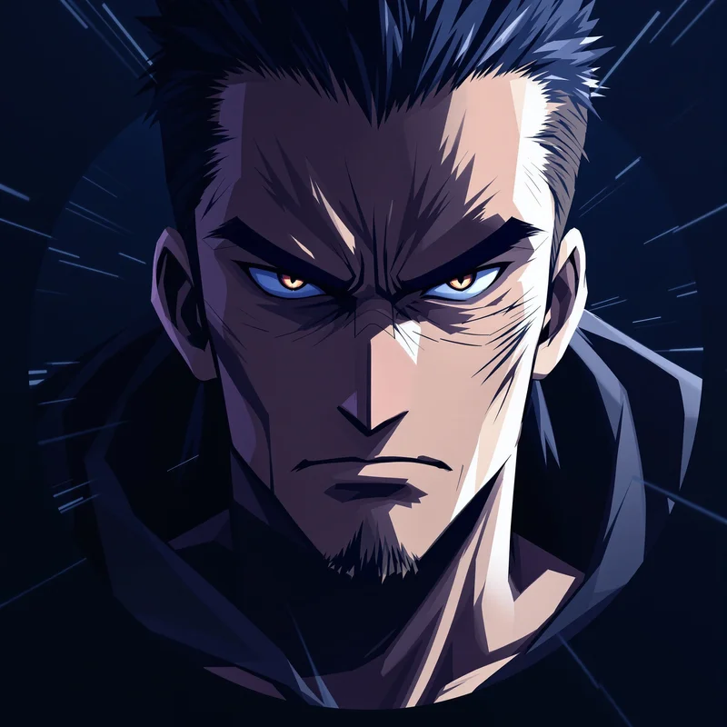 Blue Lock avatar profile image with competitive expression