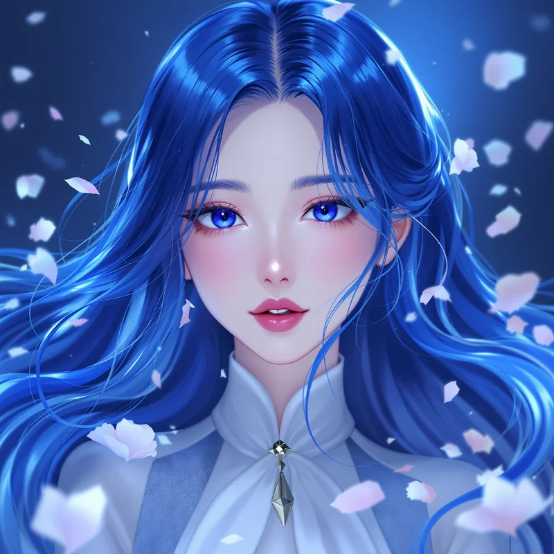 Blue Anime Girl PFP.