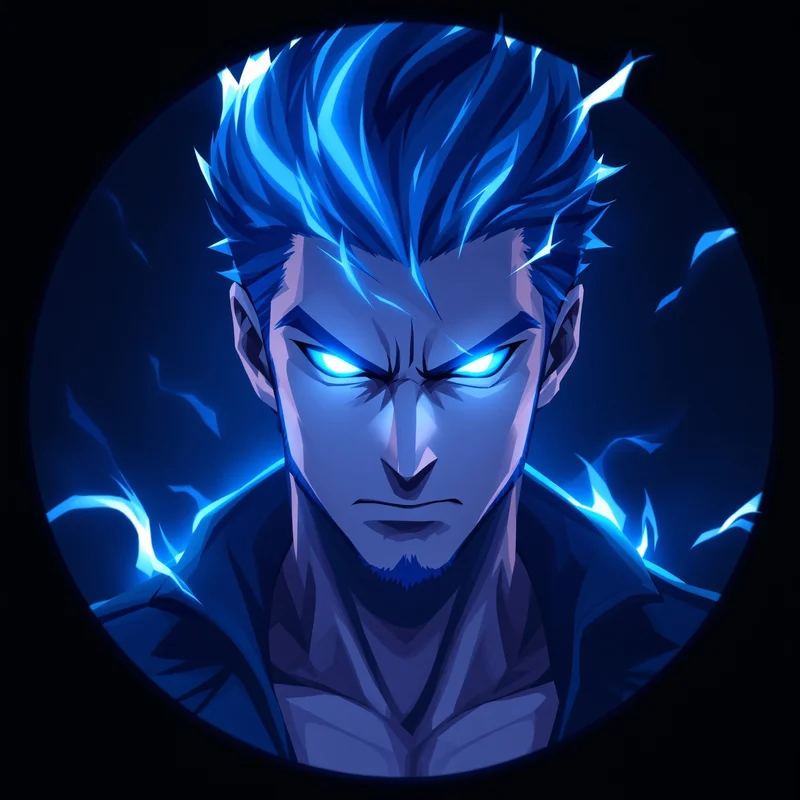 Blue Lock avatar profile image with competitive expression