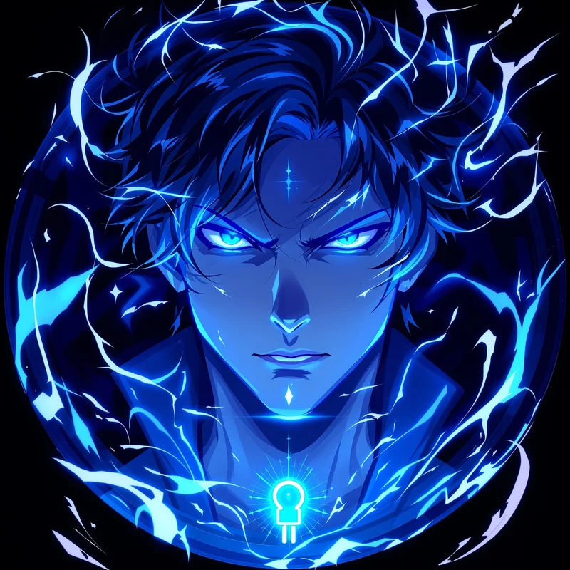 Blue Lock avatar profile image with competitive expression