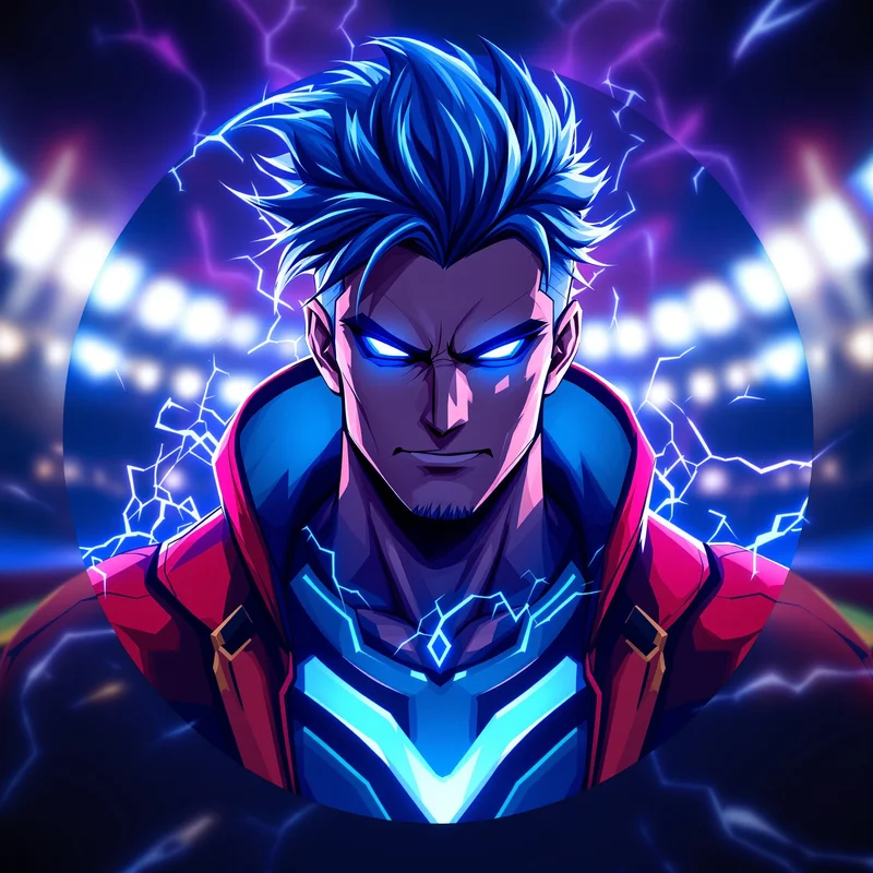 Blue Lock avatar profile image with competitive expression