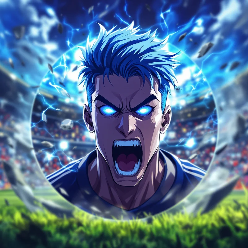 Blue Lock avatar portrait with strong anime identity