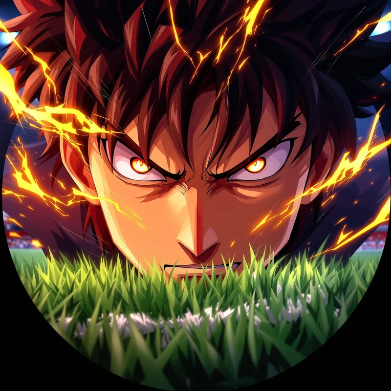 Blue Lock avatar profile image with competitive expression