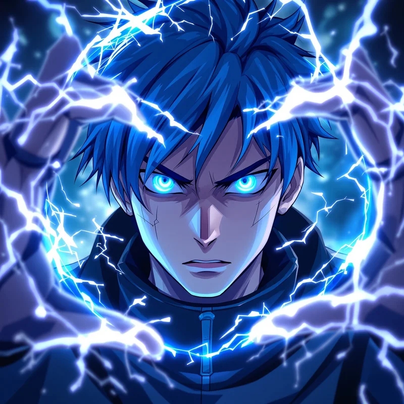 Blue Lock avatar profile image with competitive expression