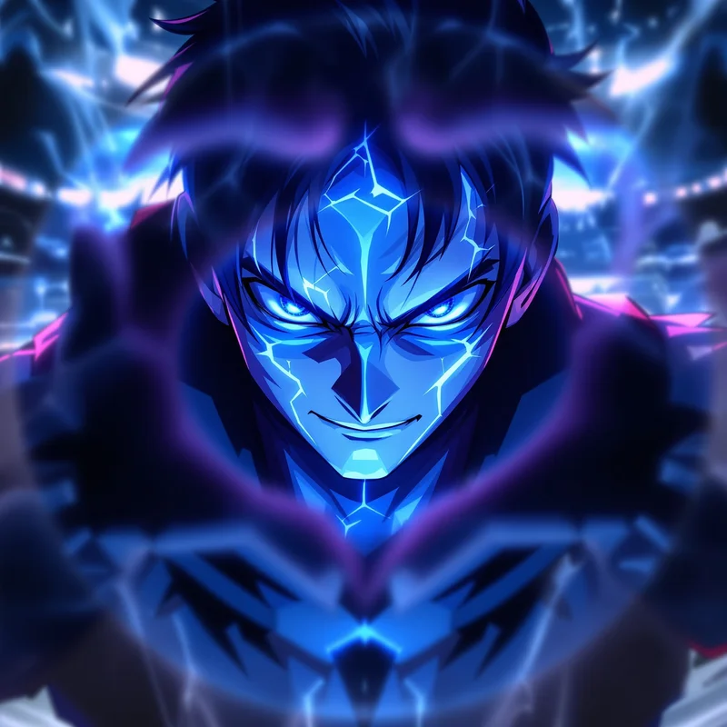 Blue Lock avatar profile image with competitive expression