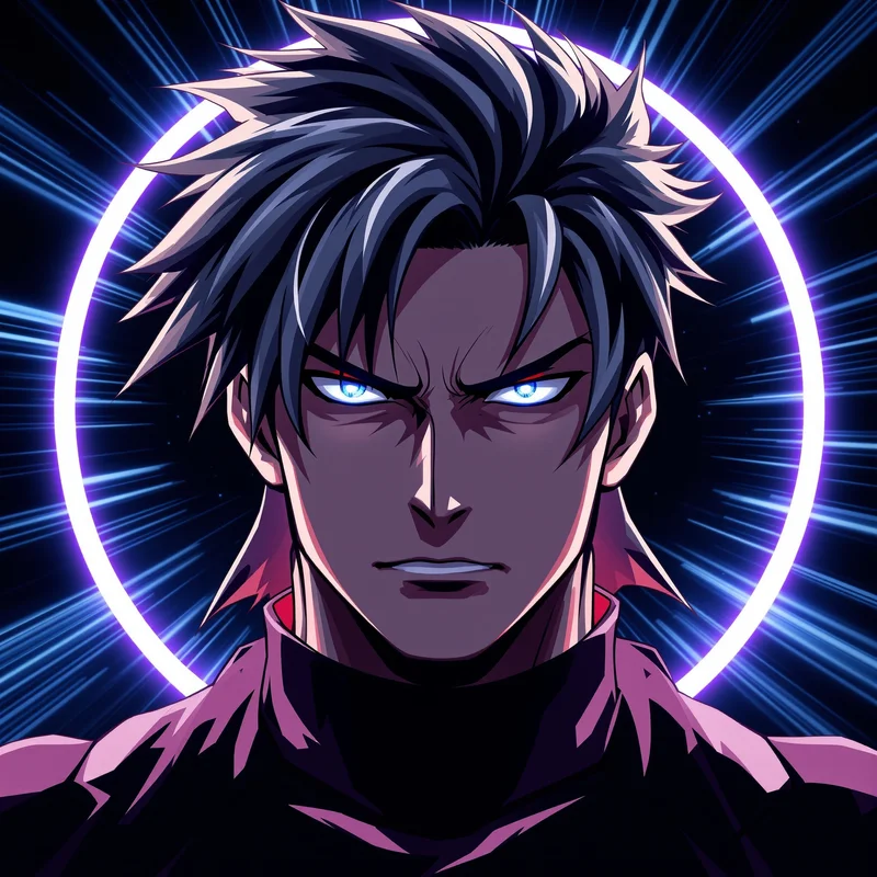 Blue Lock avatar profile image with competitive expression