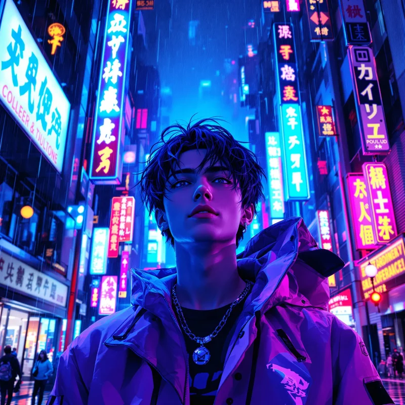 Neon Blue avatar.