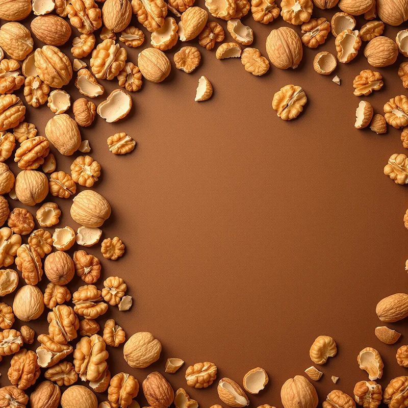 Walnut Shell Mosaic Brown Background