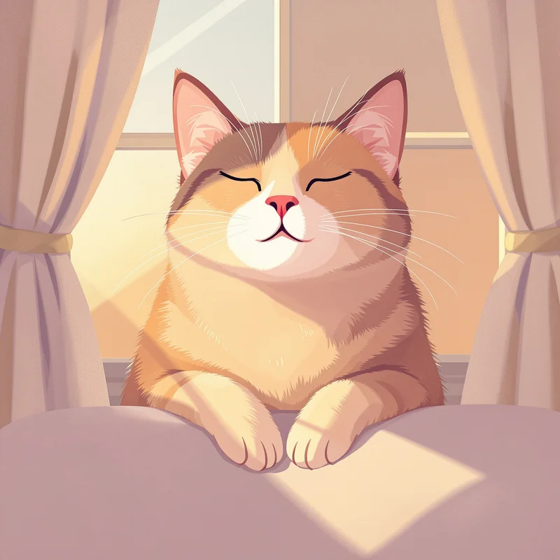 soft feline PFP image with calm neutral background for messaging profile icons