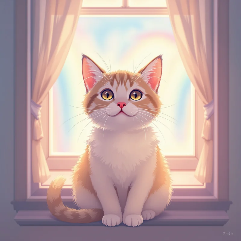 bright cat PFP profile image with warm sunlight lighting for aesthetic profile icon