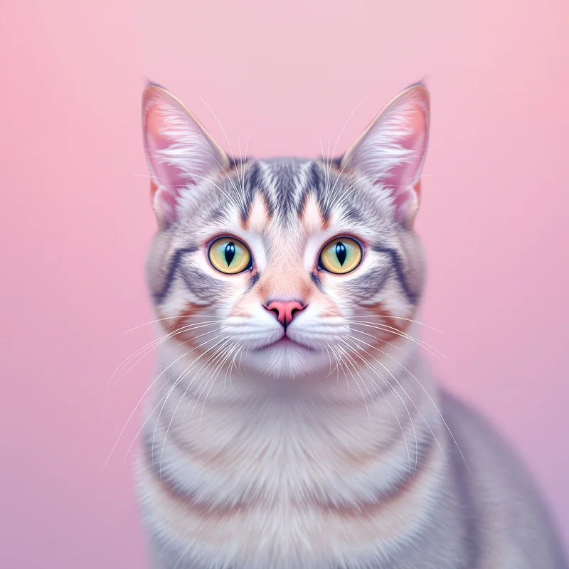 minimal cat PFP portrait with gentle glow lighting for social media avatar