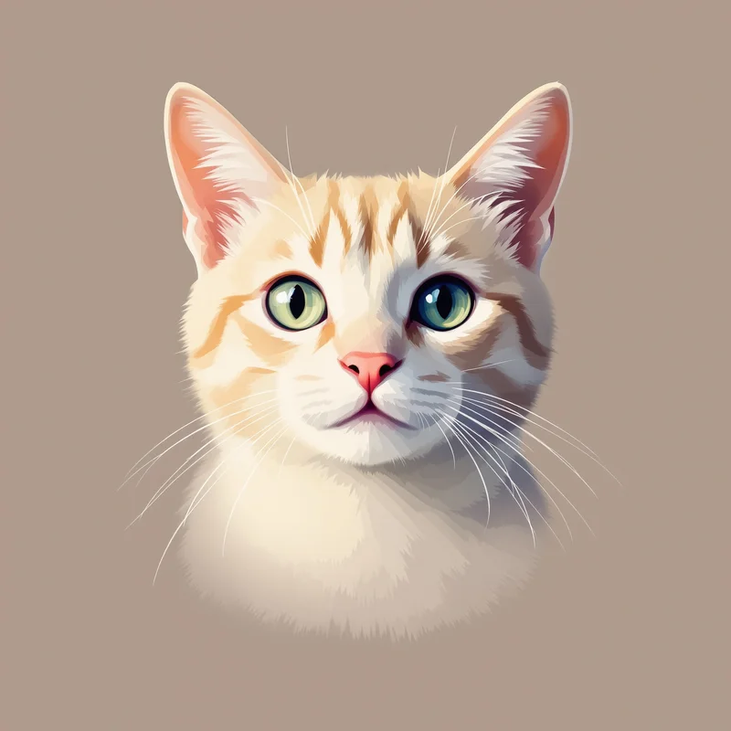 aesthetic cat PFP avatar with minimal gradient background for digital profile picture