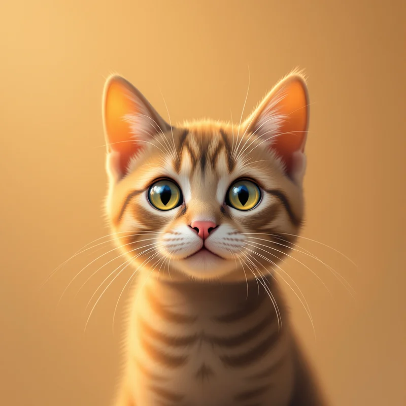 bright cat PFP profile image with gentle glow lighting for social media avatar