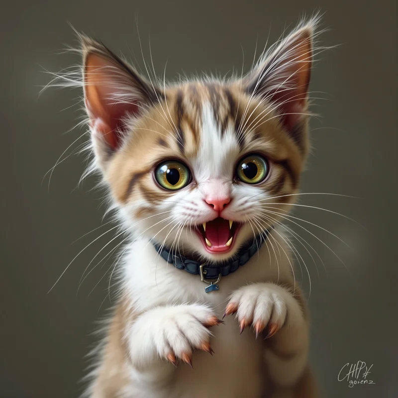 Tiny menace cat PFP with chaotic confidence