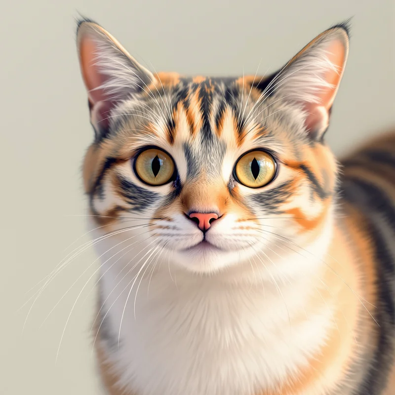 centered cat PFP portrait with calm neutral background for social media avatar