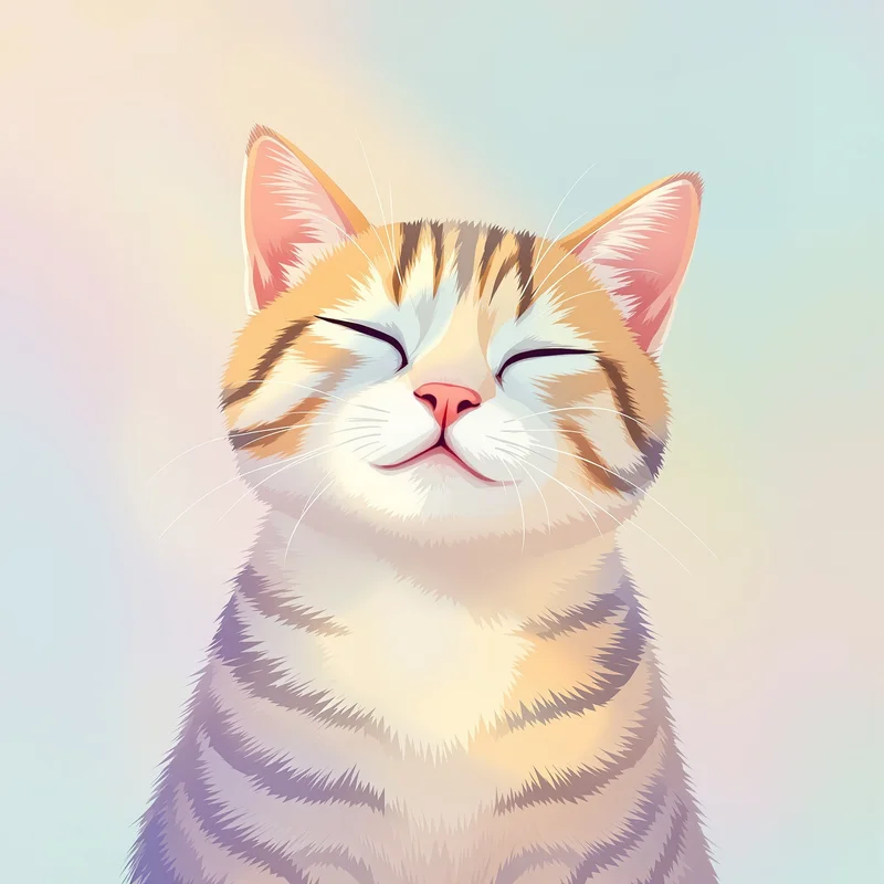 centered cat PFP portrait with dreamy pastel tones for aesthetic profile icon