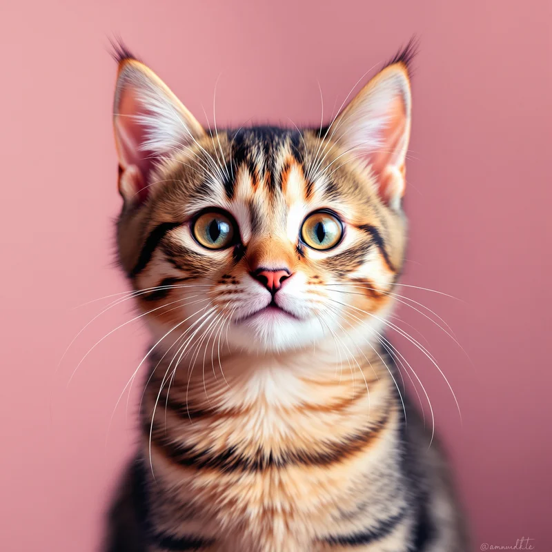 whiskered cat PFP portrait with dreamy pastel tones for social avatar display