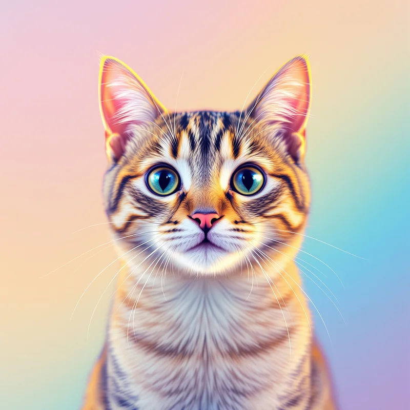 bright cat PFP profile image with soft pastel background for avatar profile styling