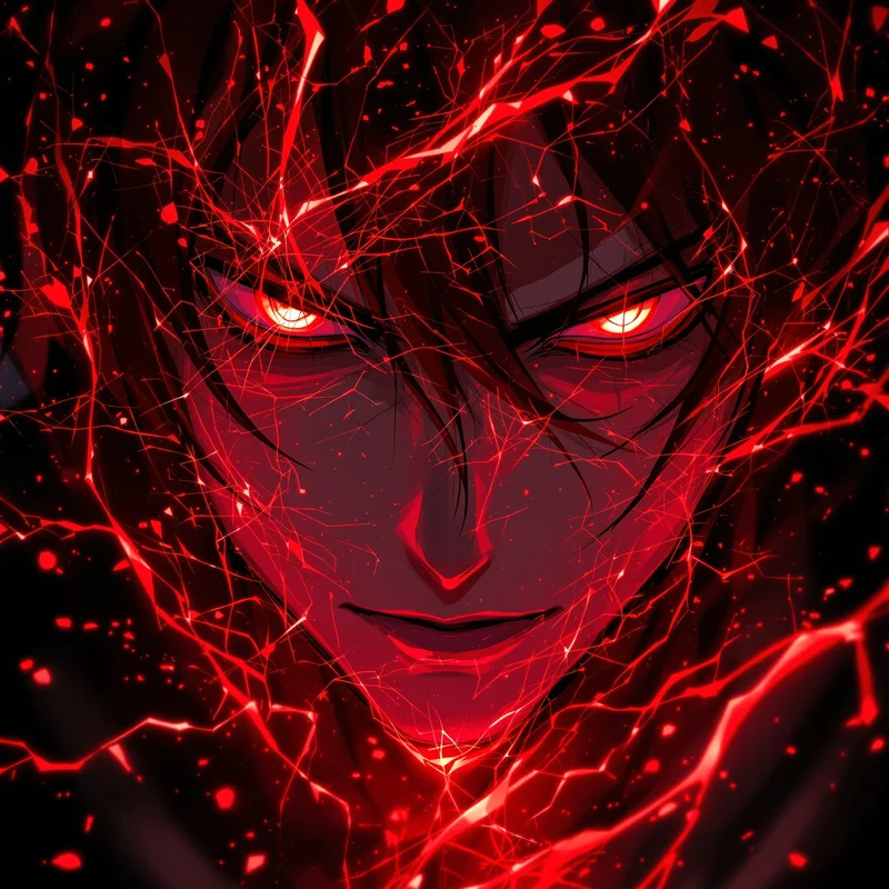 Choso PFP with concentrated blood power and focused anime gaze
