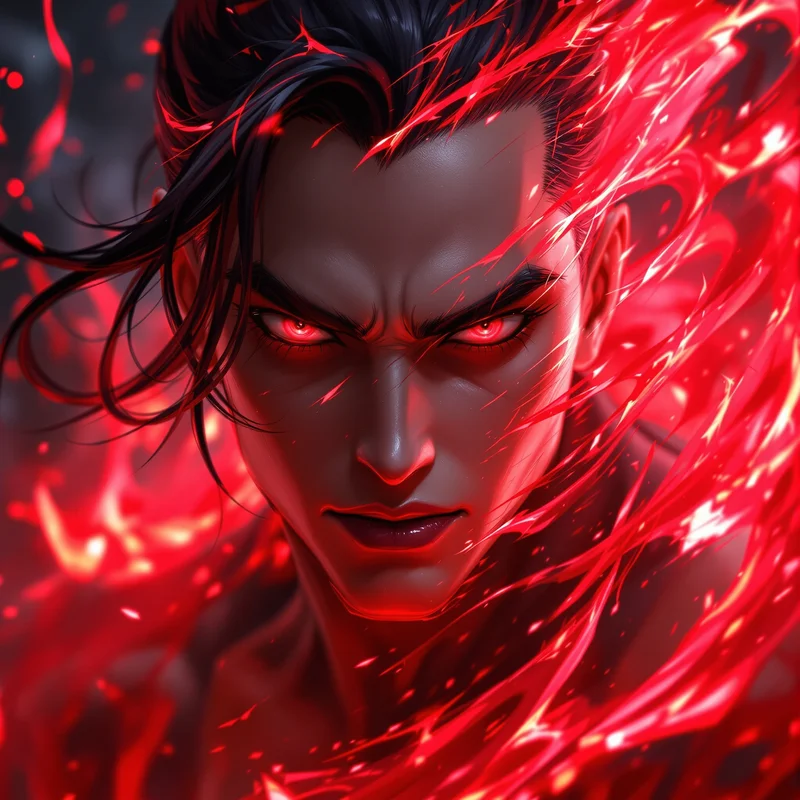 Choso blood surge PFP with dynamic red energy and sharp anime face