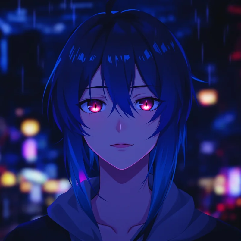 Choso night PFP with calm expression and cool anime lighting