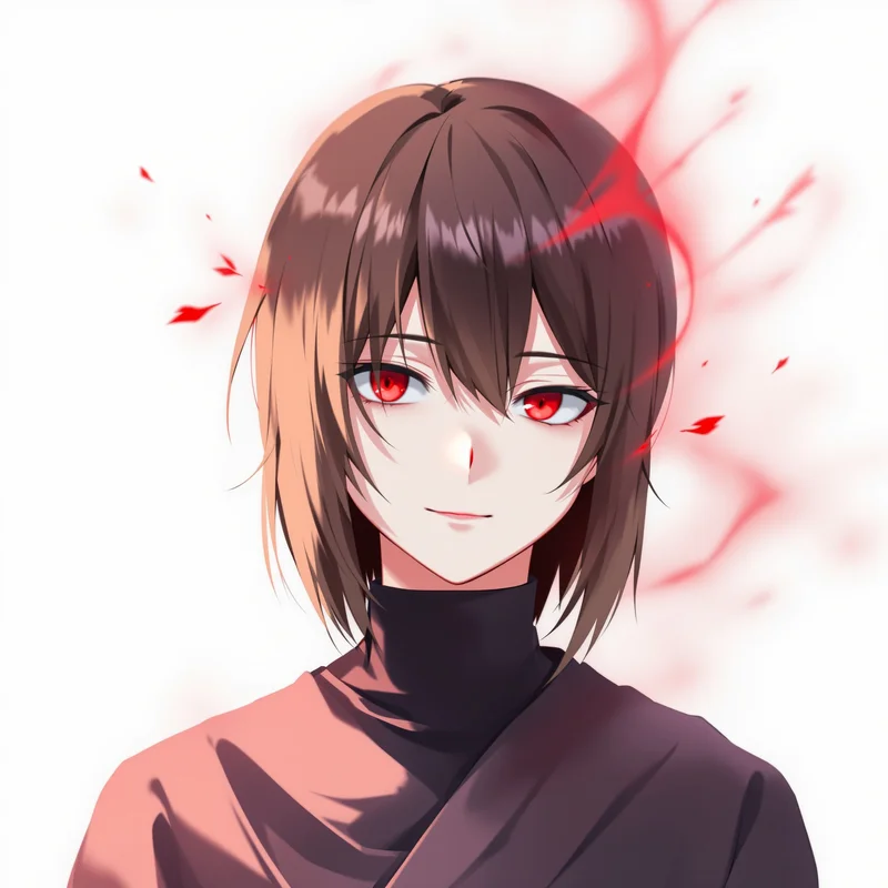 Choso calm PFP with controlled blood aura and clean face detail